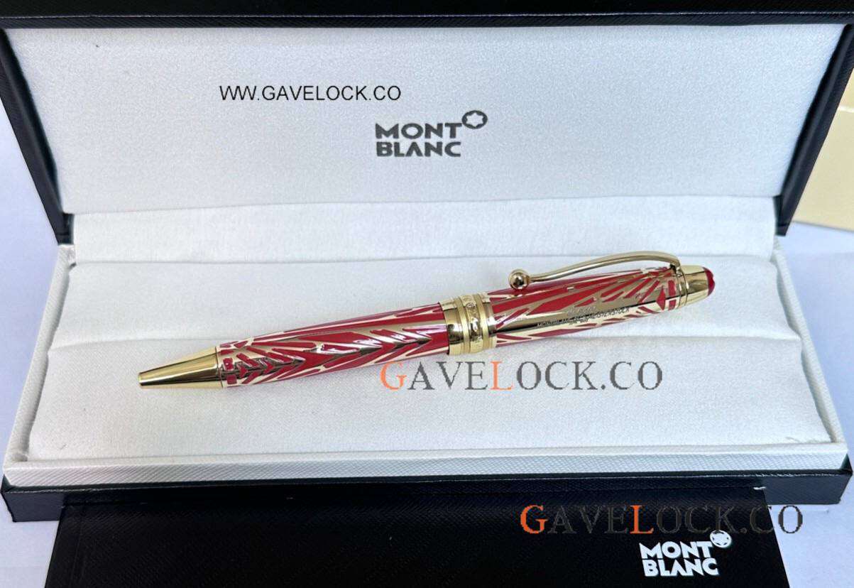 AAA Knock off Meisterstuck 100 Yrs Doue Classique 145 Red Gold Ballpoint